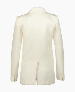 Forte_Forte Blazer Jacket Diagonal Structure Couture Ecru