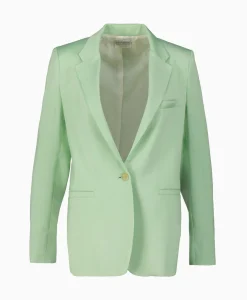 Forte_Forte Blazer Slubbed Viscose Cotton Licht Groen