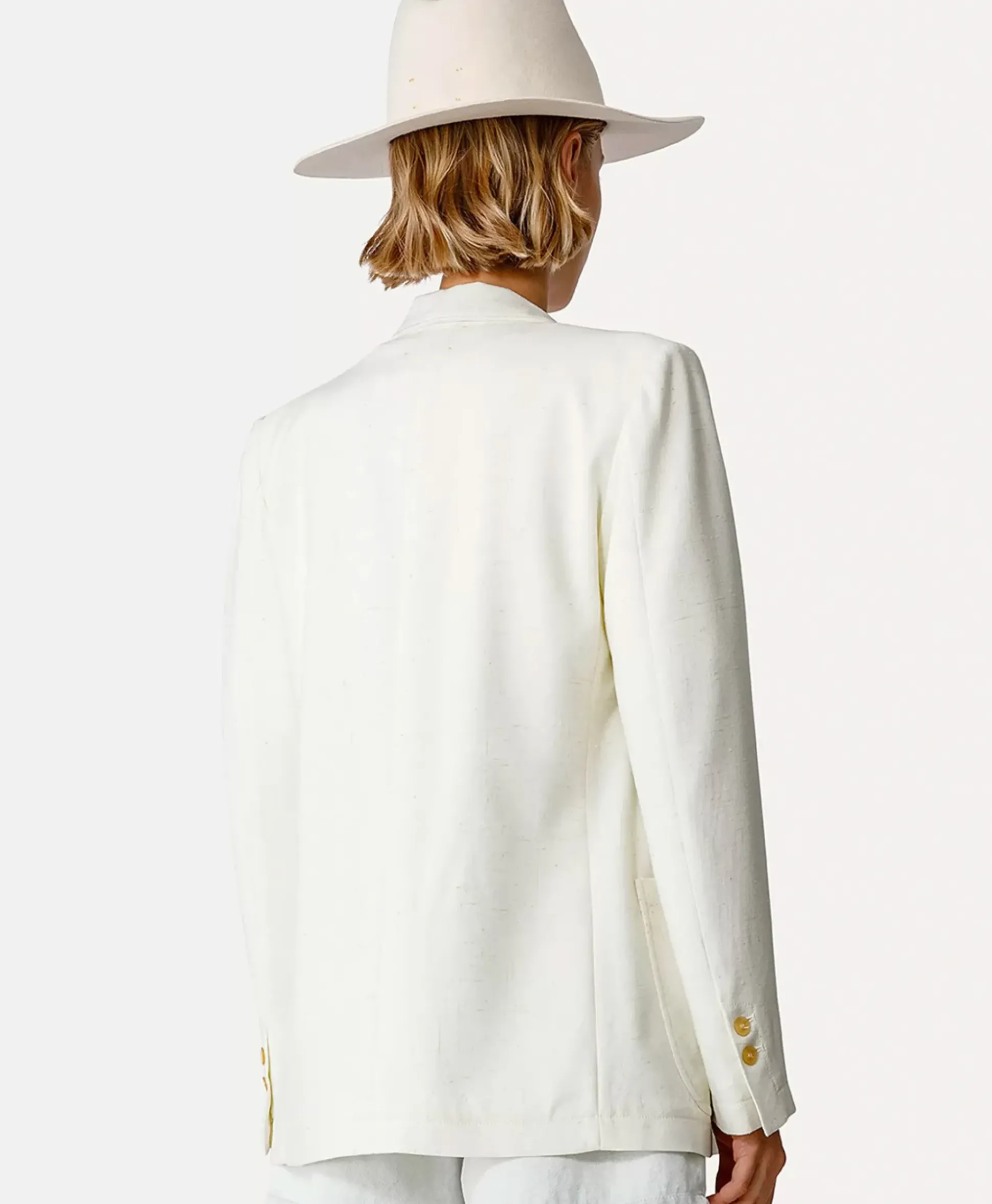 Forte_Forte Blazer Tweed Viscose Silk Jacket Off White