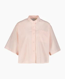 Forte_Forte Blouse Bci Cotton Popeline Half Sleeves Rose
