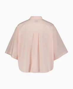 Forte_Forte Blouse Bci Cotton Popeline Half Sleeves Rose
