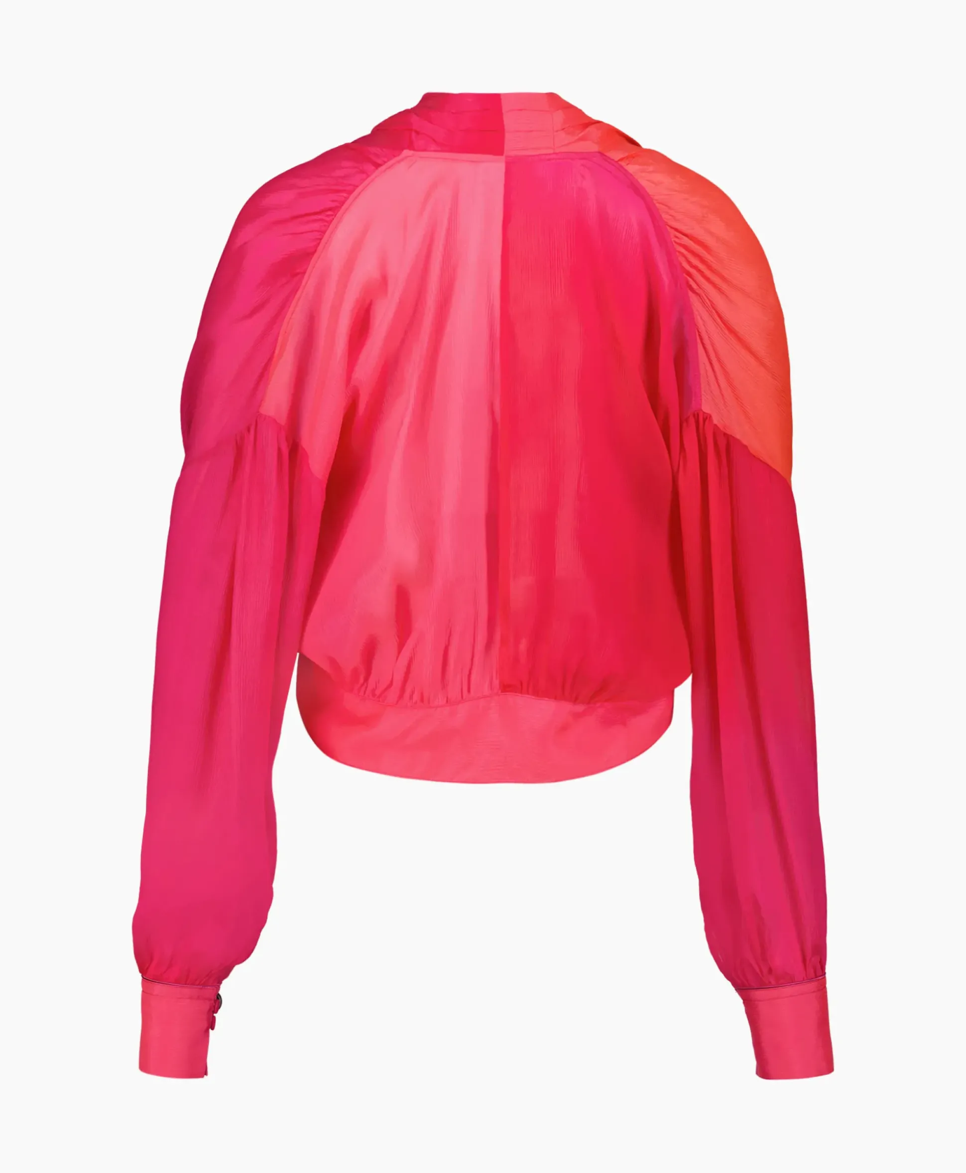 Forte_Forte Blouse Crepon Silk Shaded Sash Pink