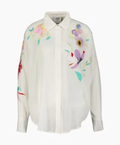 Forte_Forte Blouse Heaven Embroidery Cotton Voile Wit