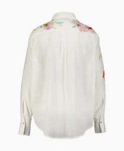 Forte_Forte Blouse Heaven Embroidery Cotton Voile Wit