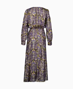 Forte_Forte Maxi Jurk Print Fil Coup Long Dress Norther Light Blauw