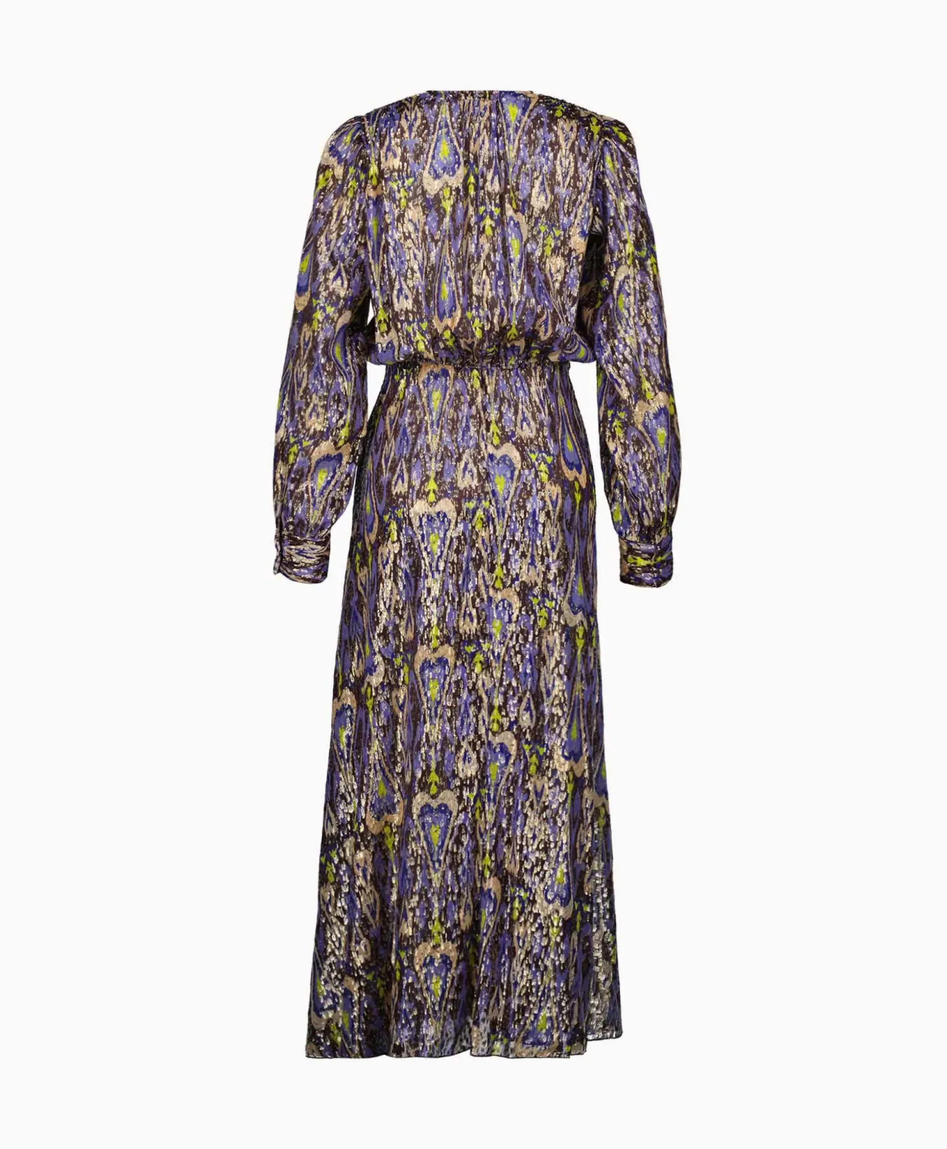 Forte_Forte Maxi Jurk Print Fil Coup Long Dress Norther Light Blauw