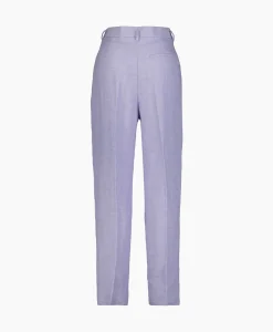 Forte_Forte Pantalon Chic Linen Herringbone High Waist Lila