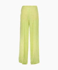 Forte_Forte Pantalon Toile Satin Jacquard Palazzo Geel