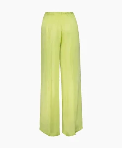Forte_Forte Pantalon Toile Satin Jacquard Palazzo Geel