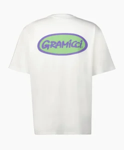 Gramicci T-Shirt Korte Mouw Grammici Oval Wit