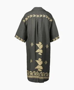 Greek Archaic Kori Maxi Jurk Aeolis Pocket Khaki
