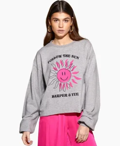 Harper & Yve Pullover Smiley-Sw Grijs