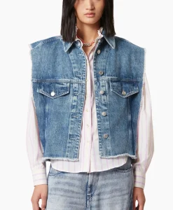 Isabel Marant Gilet Tyra-Ga Blauw