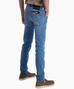Jacob Cohen Jeans 5 Pkt Super Slim Fit Nick Midden Blauw