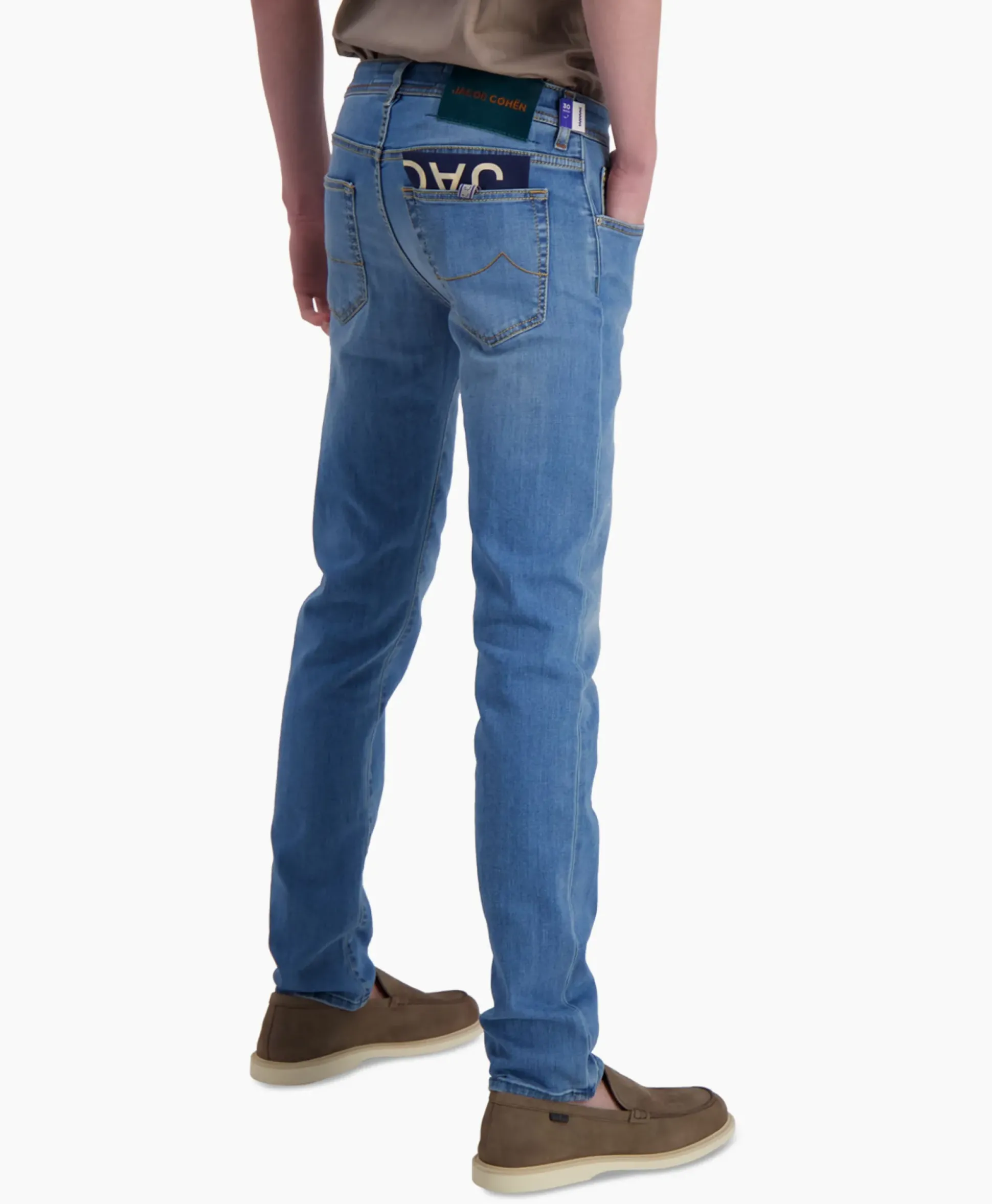 Jacob Cohen Jeans 5 Pkt Super Slim Fit Nick Midden Blauw