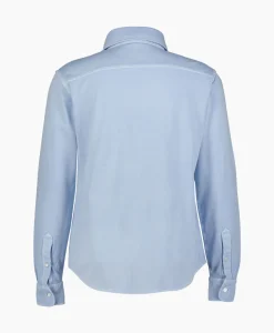 Jacob Cohen Overhemd M/L Piquet Con Ricamo Licht Blauw