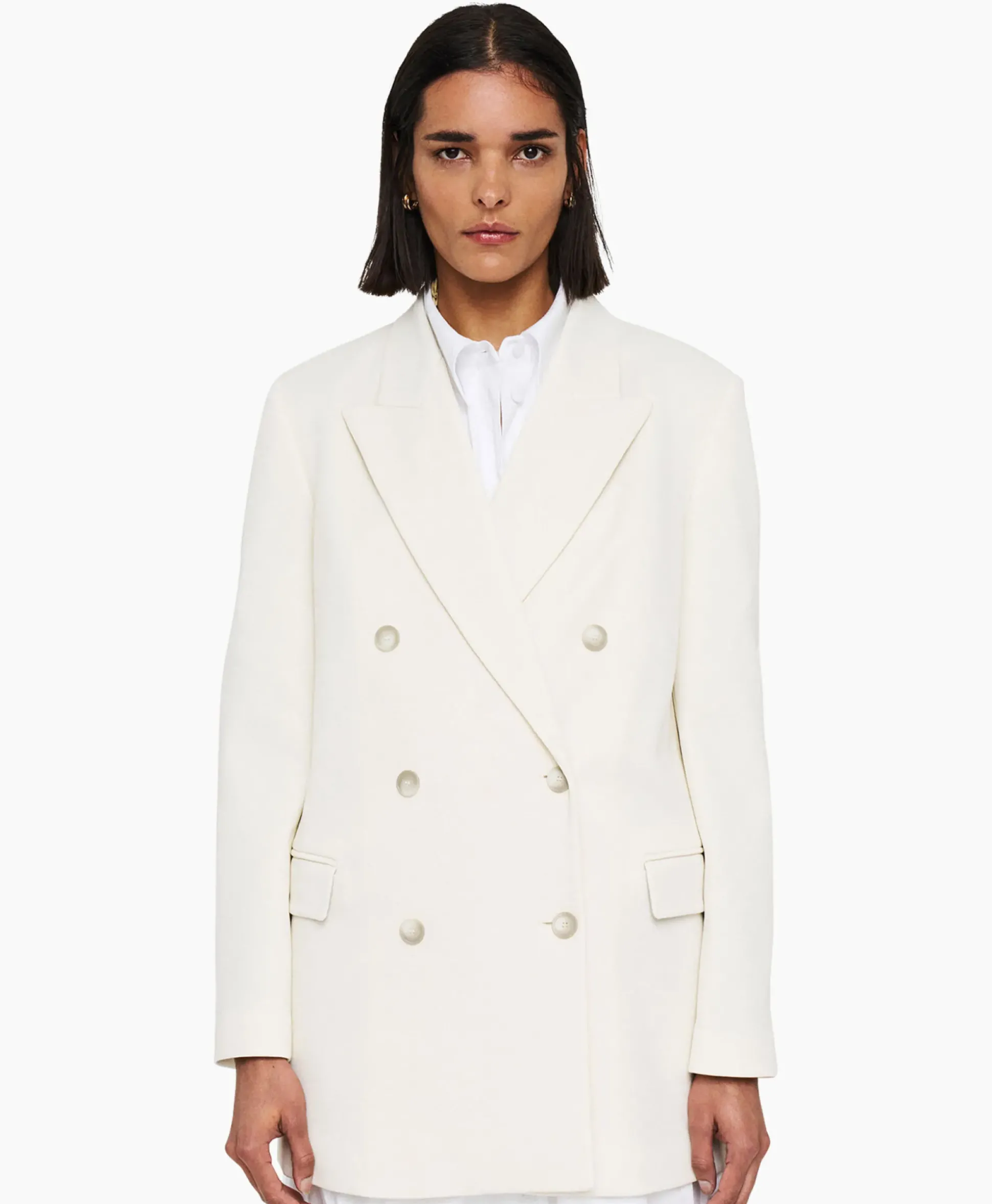 Joseph Blazer Chapone Jkt Ottoman Jersey Off White