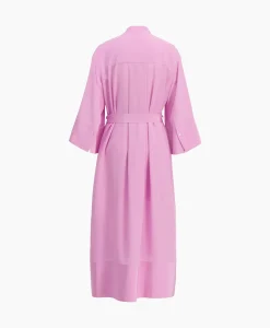 Joseph Midi Jurk Darius Crepe De Soie Pink