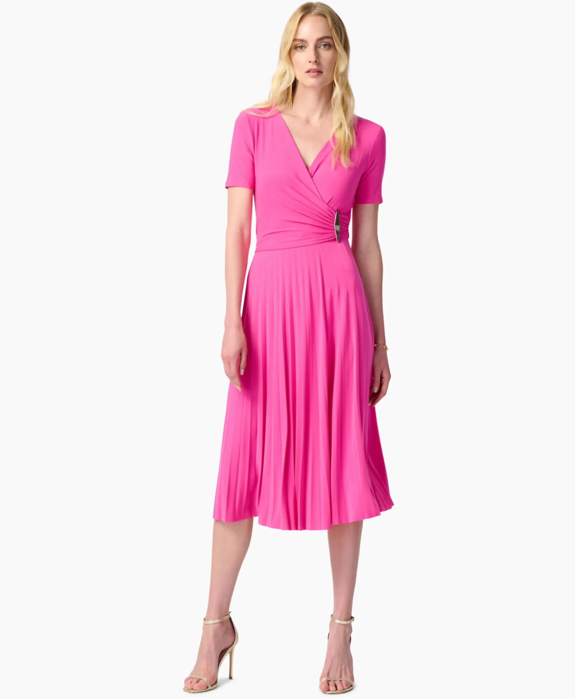 Joseph Ribkoff Maxi Jurk Korte Mouw Rose