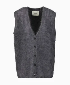 Lisa Yang Pullover Astrid Donkergrijs