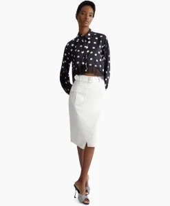 Liu Jo Blouse Escamicia C/Dettagali In Pizzo Zwart