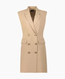 Liu Jo Mini Jurk Abito Robemanteau Beige