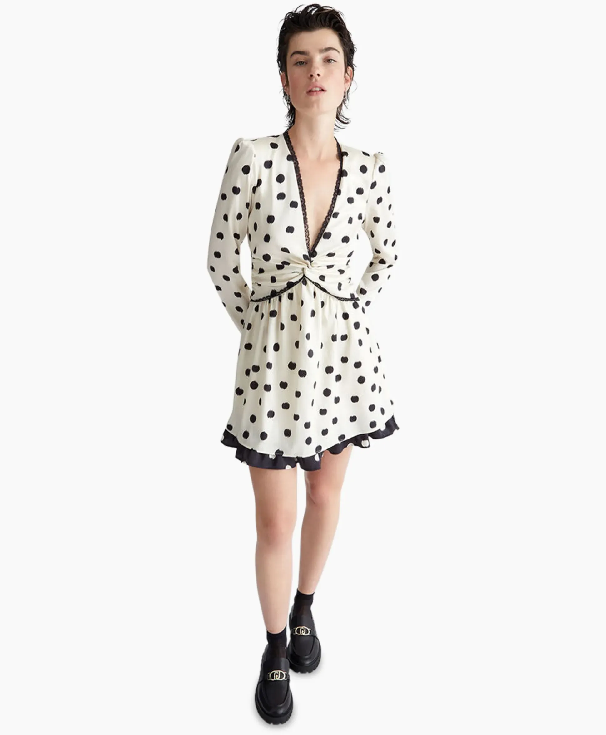 Liu Jo Mini Jurk Ecs Abito C/Nodo Wit