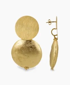 Lott. Gioielli Oorbellen Cw Earring Round Disc Xl Goud