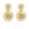 Lott. Gioielli Oorbellen Ce Re Round Logo Sand Goud