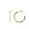 Lott. Gioielli Oorbellen Cl Hoop With Pear Off White