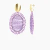 Lott. Gioielli Oorbellen Ce Si Filled Oval Double Paars
