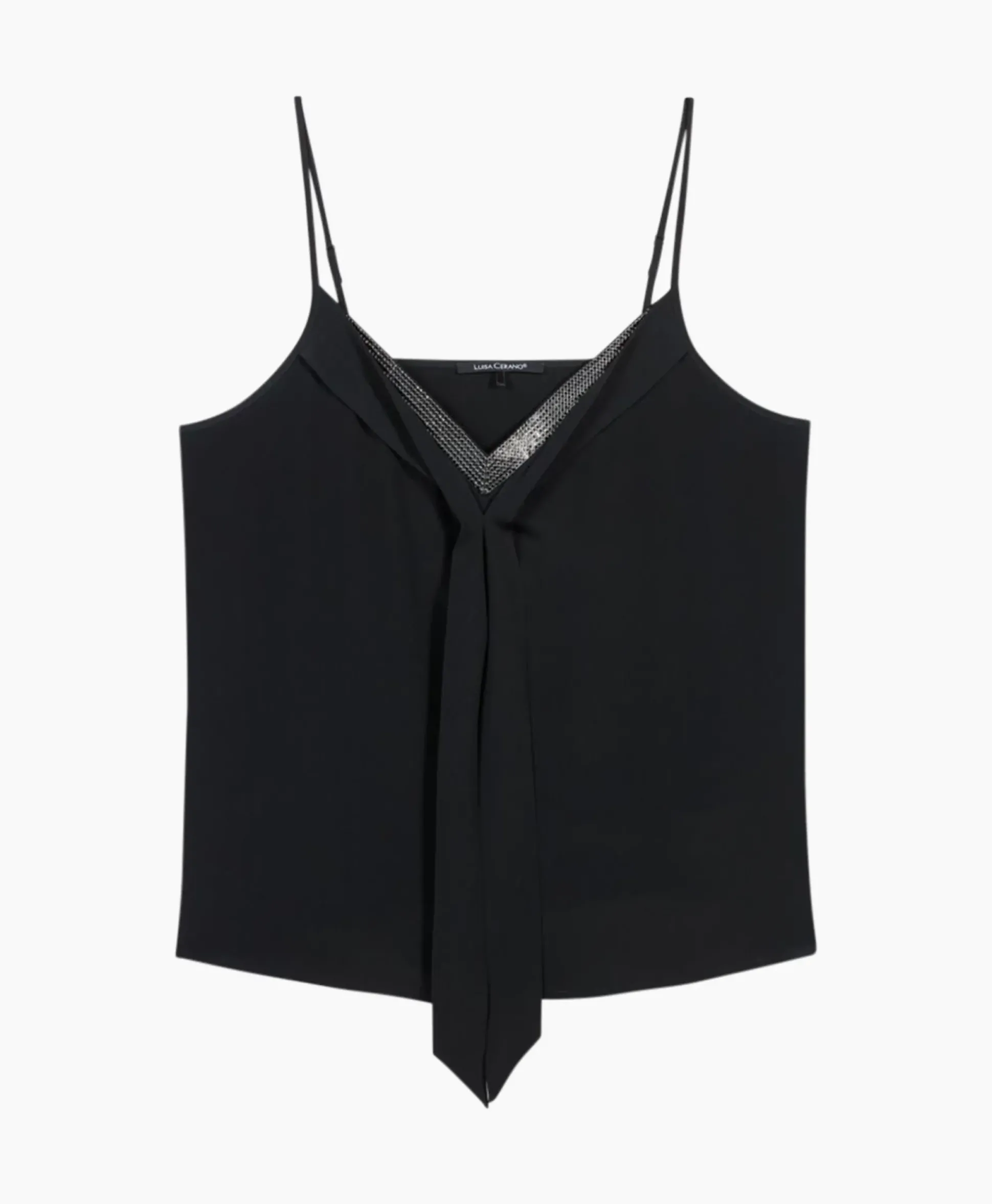 Luisa Cerano Top 398111/2179-0 Zwart Dessin
