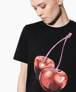 Luisa Cerano T-Shirt Korte Mouw 398104/7799-0 Zwart Dessin