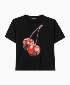 Luisa Cerano T-Shirt Korte Mouw 398104/7799-0 Zwart Dessin