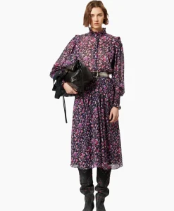 Marant Etoile Maxi Jurk Galoa-Ga Blauw