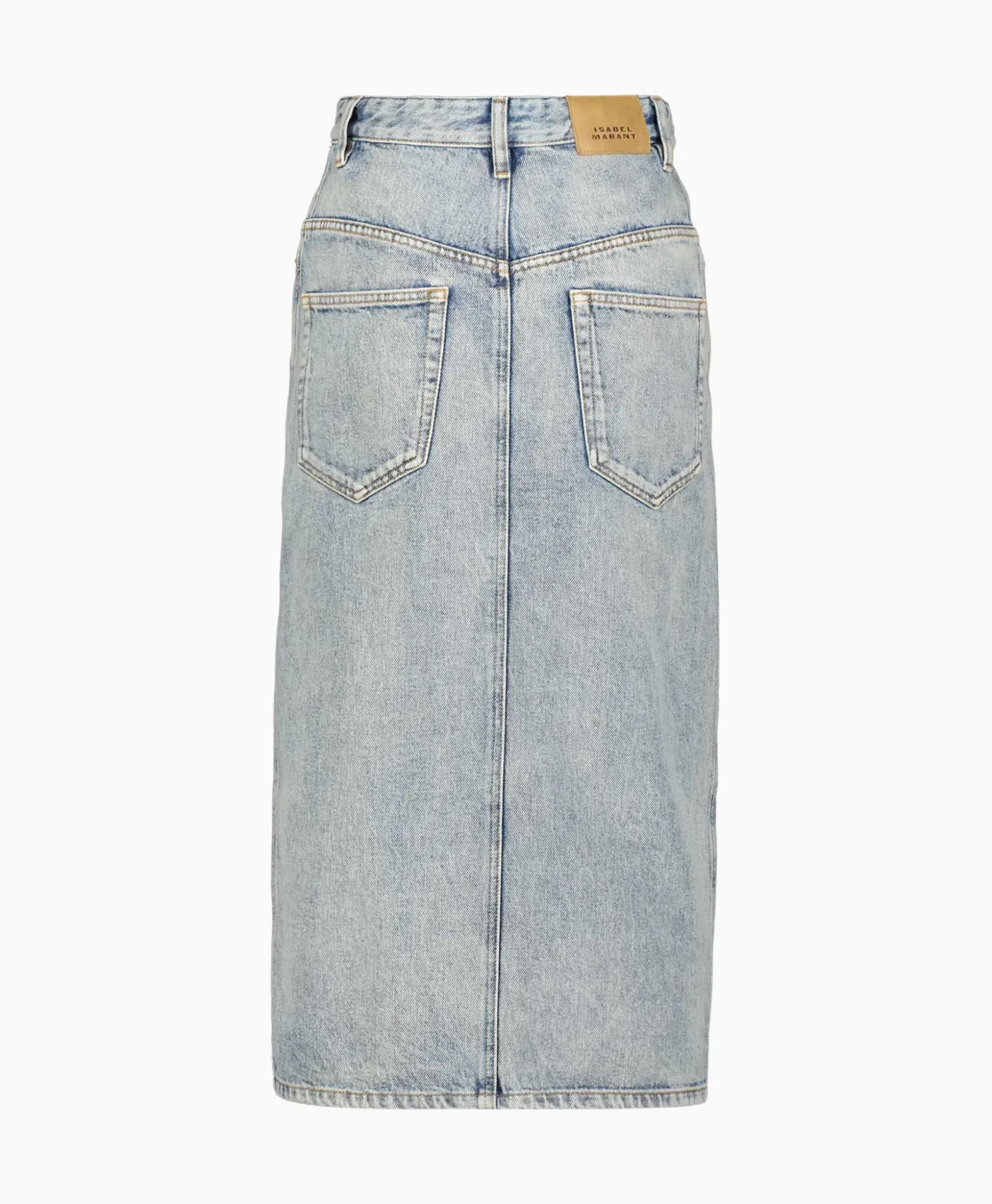 Marant Etoile Midi Rok Vandy-Ga Blauw