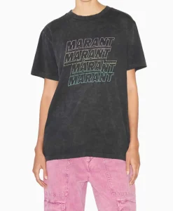 Marant Etoile T-Shirt Korte Mouw Ziliani-Ga Zwart
