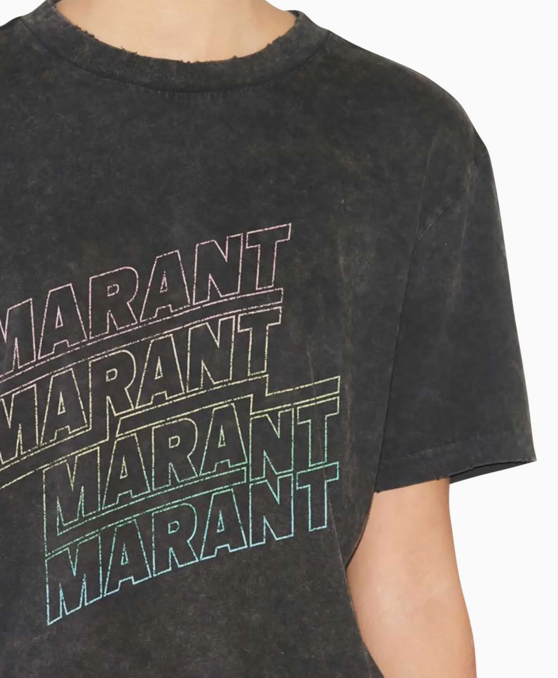 Marant Etoile T-Shirt Korte Mouw Ziliani-Ga Zwart