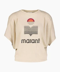 Marant Etoile T-Shirt Korte Mouw Kyanza-Gc Ecru