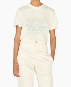 Marant Etoile T-Shirt Korte Mouw Ziliani-Ga Ecru