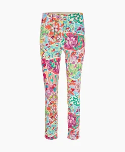 Marc Cain Pants Bloemenbroek Wp 81.11 J04 Licht Rood