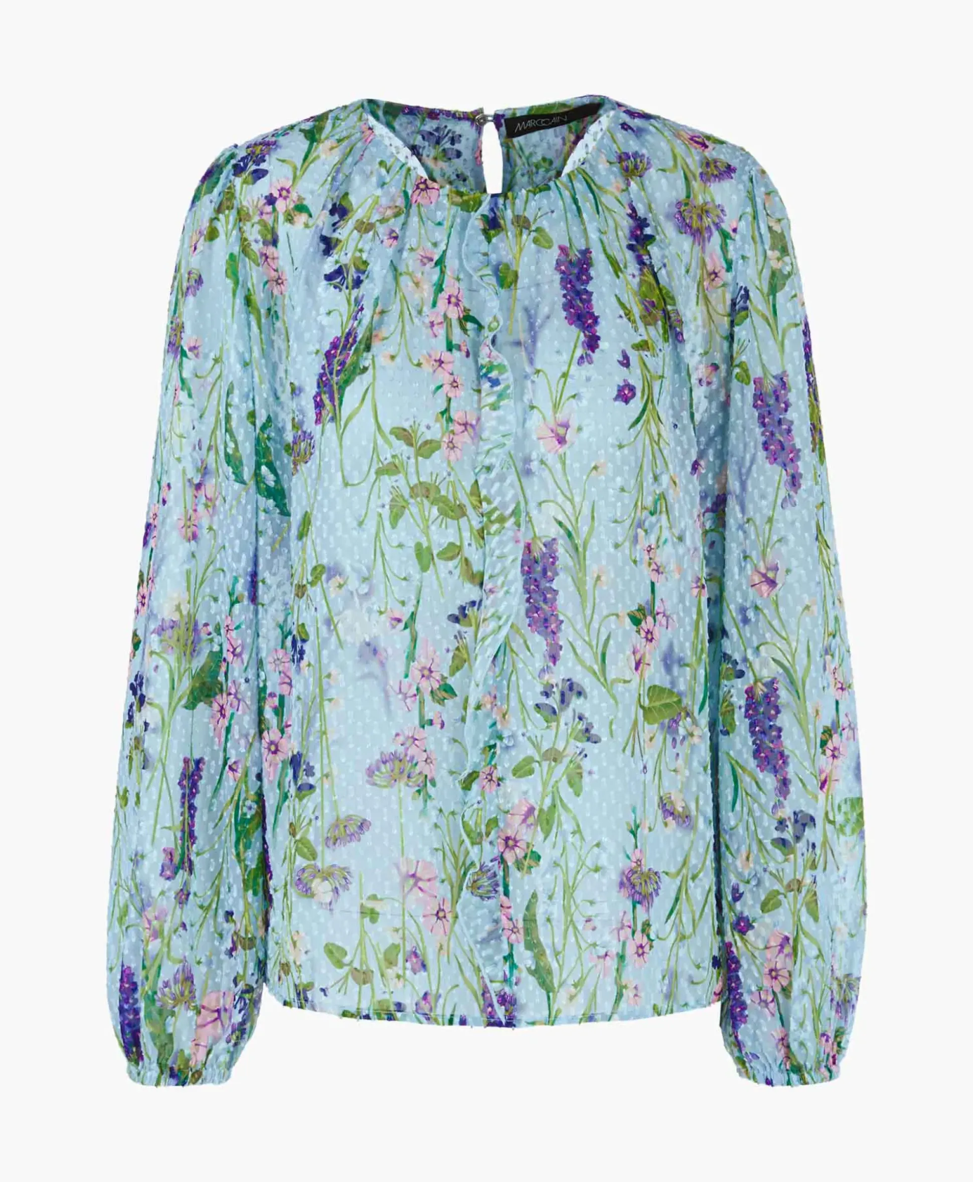 Marccain Collectie Blouse Wc 51.21 W25 Licht Blauw