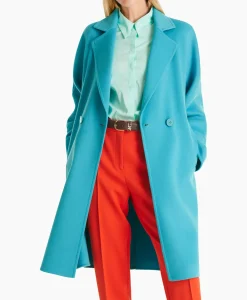Marccain Collectie Coat Wc 11.02 W33 Turquoise