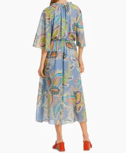 Marccain Collectie Jurk Wc 21.52 W74 Licht Blauw