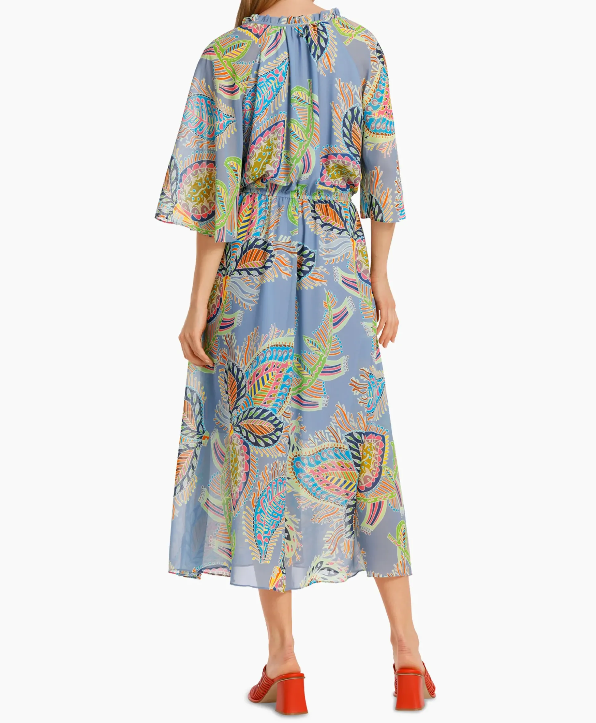 Marccain Collectie Jurk Wc 21.52 W74 Licht Blauw