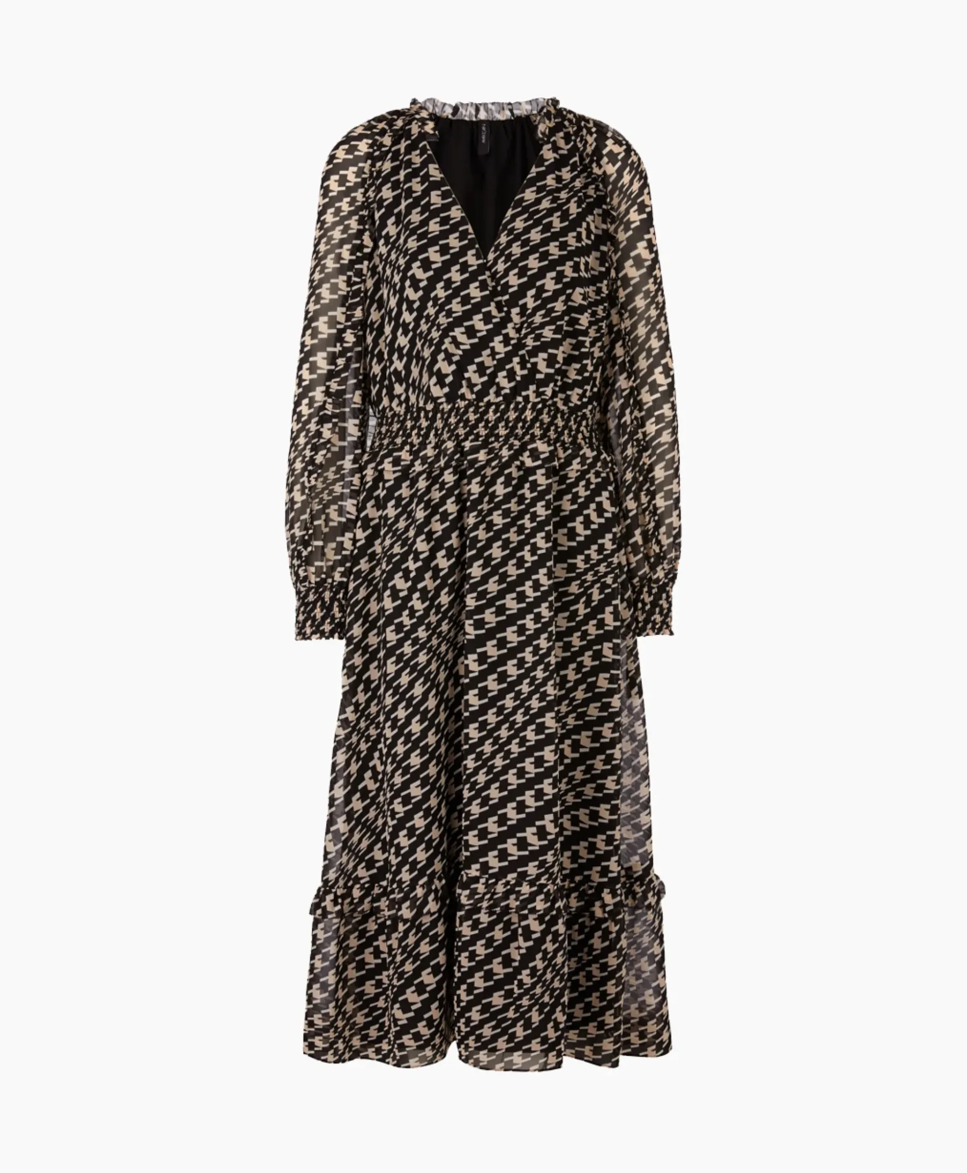 Marccain Collectie Maxi Jurk Uc 21.12 W41 Zwart