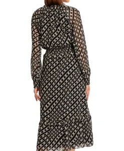 Marccain Collectie Maxi Jurk Uc 21.12 W41 Zwart