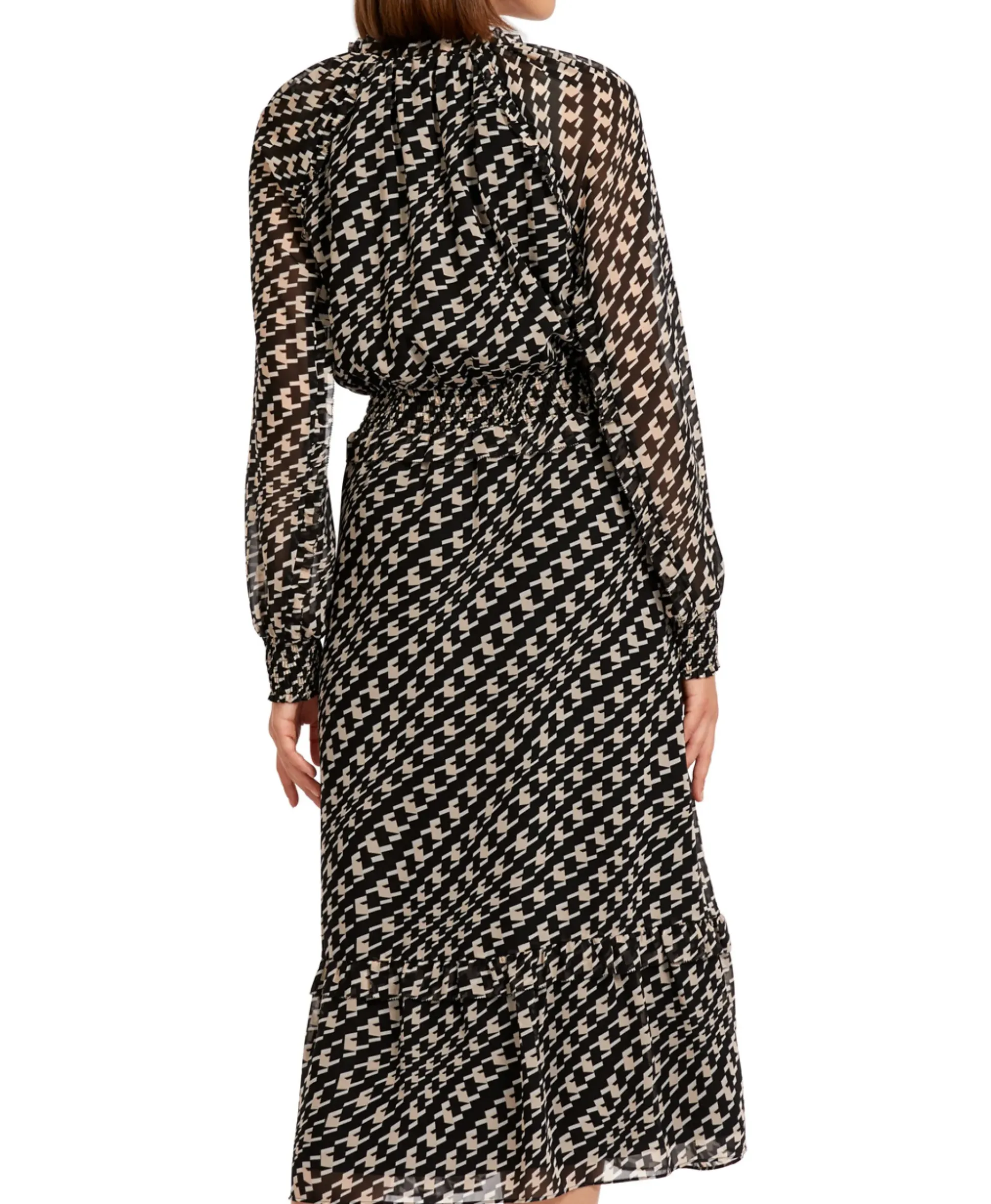 Marccain Collectie Maxi Jurk Uc 21.12 W41 Zwart