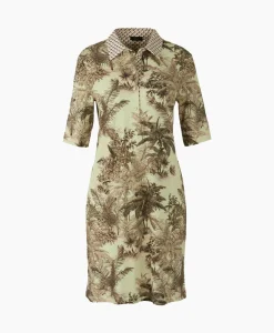 Marccain Collectie Mini Jurk Uc 21.26 J22 Donker Groen