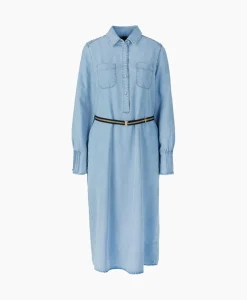 Marccain Collectie Mini Jurk Uc 21.02 D63 Licht Blauw